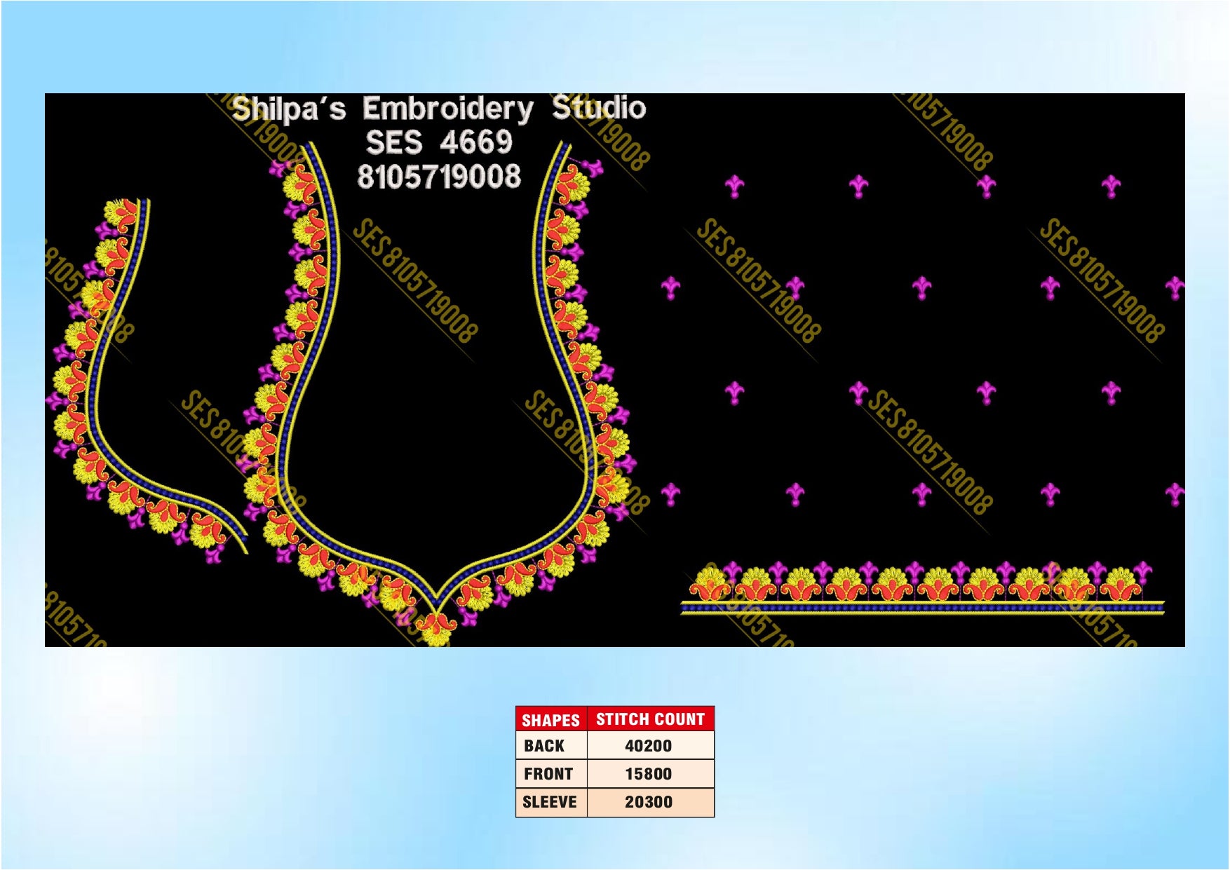 Embroidery Designs 4601-4700 Series
