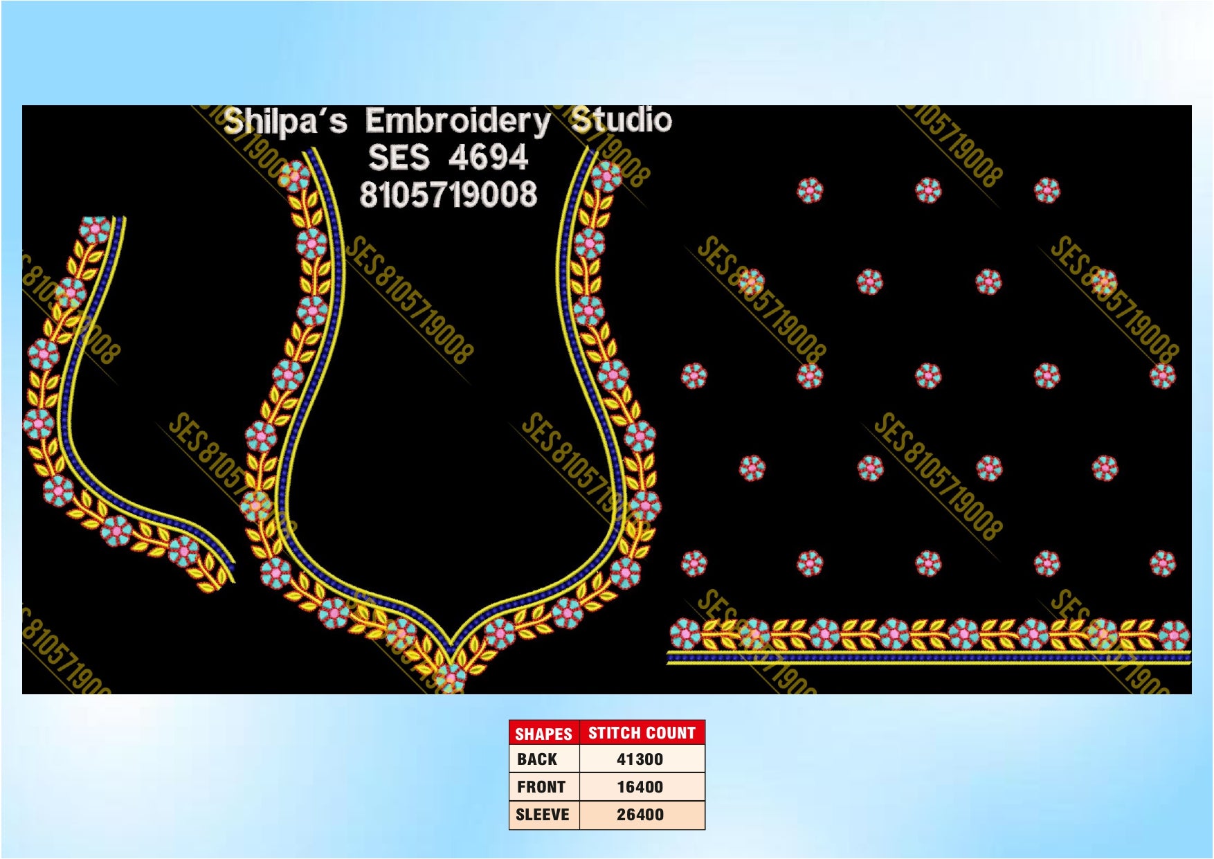 Embroidery Designs 4601-4700 Series