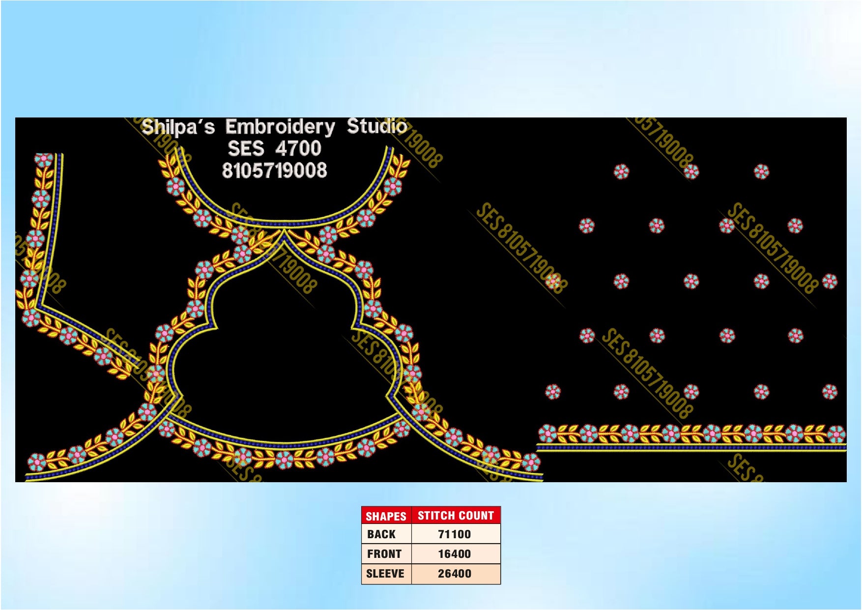 Embroidery Designs 4601-4700 Series