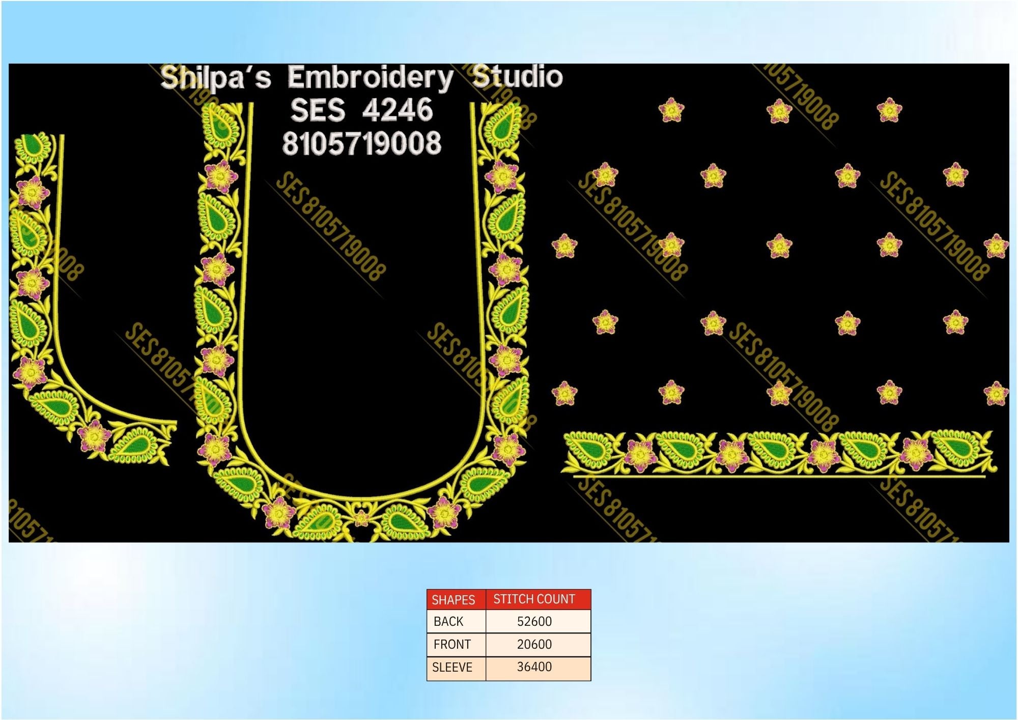 Embroidery Designs 4201-4300 Series
