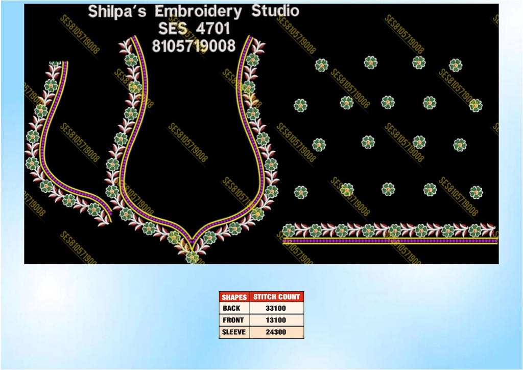 Embroidery Designs 4701-4800 Series