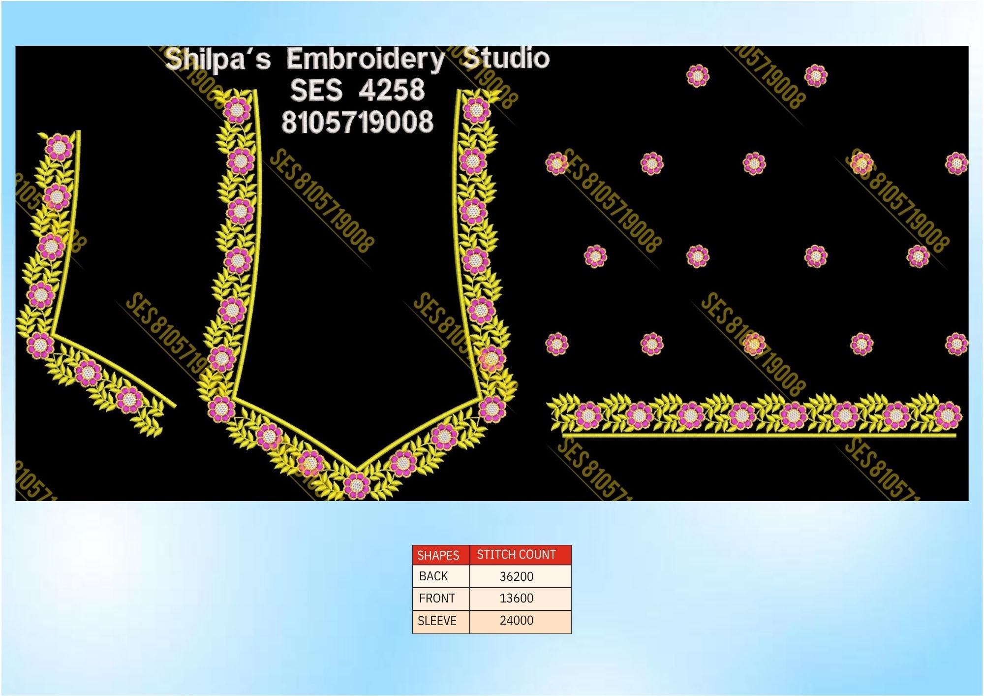 Embroidery Designs 4201-4300 Series