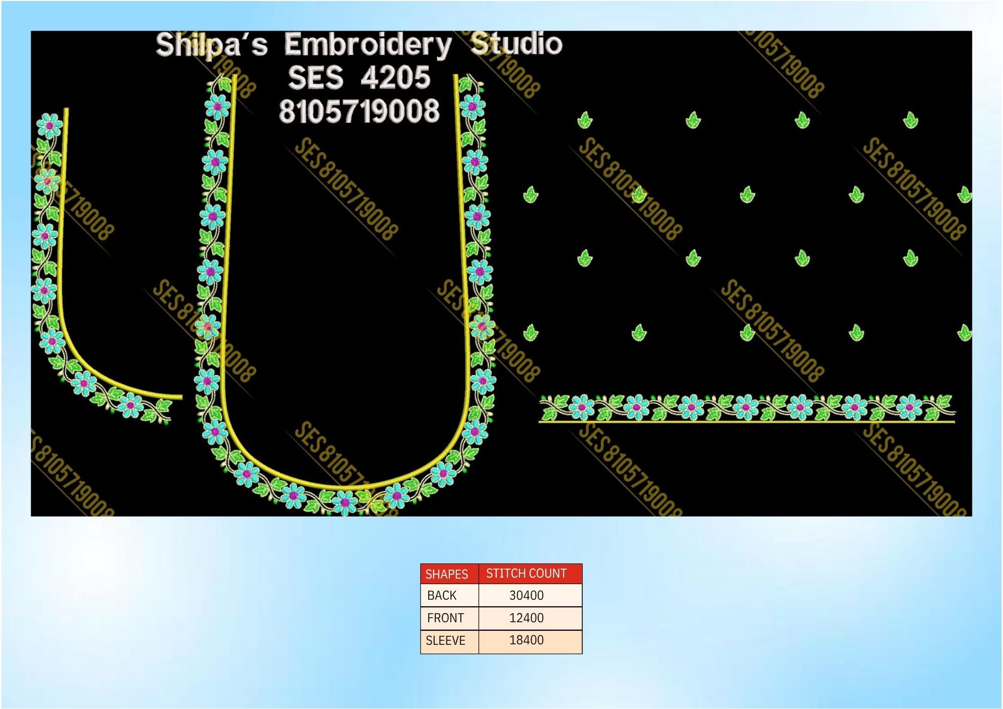 Embroidery Designs 4201-4300 Series
