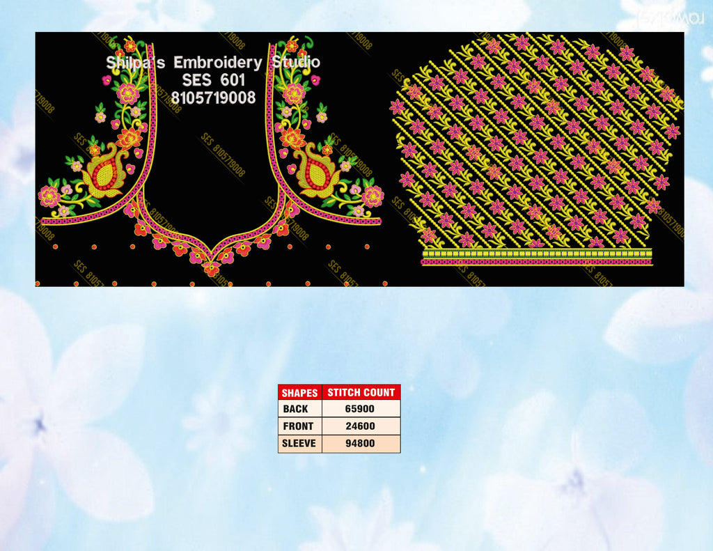 Embroidery Designs 601-700 Series