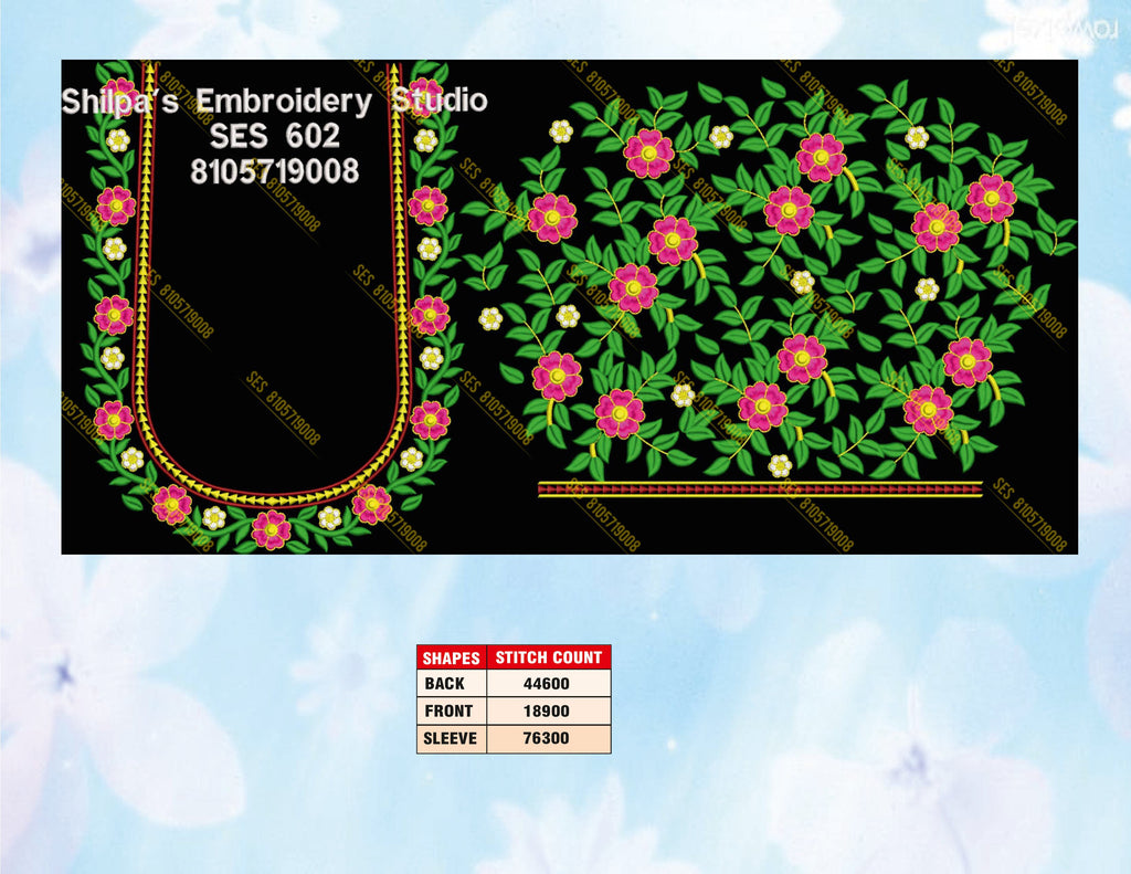 Embroidery Designs 601-700 Series