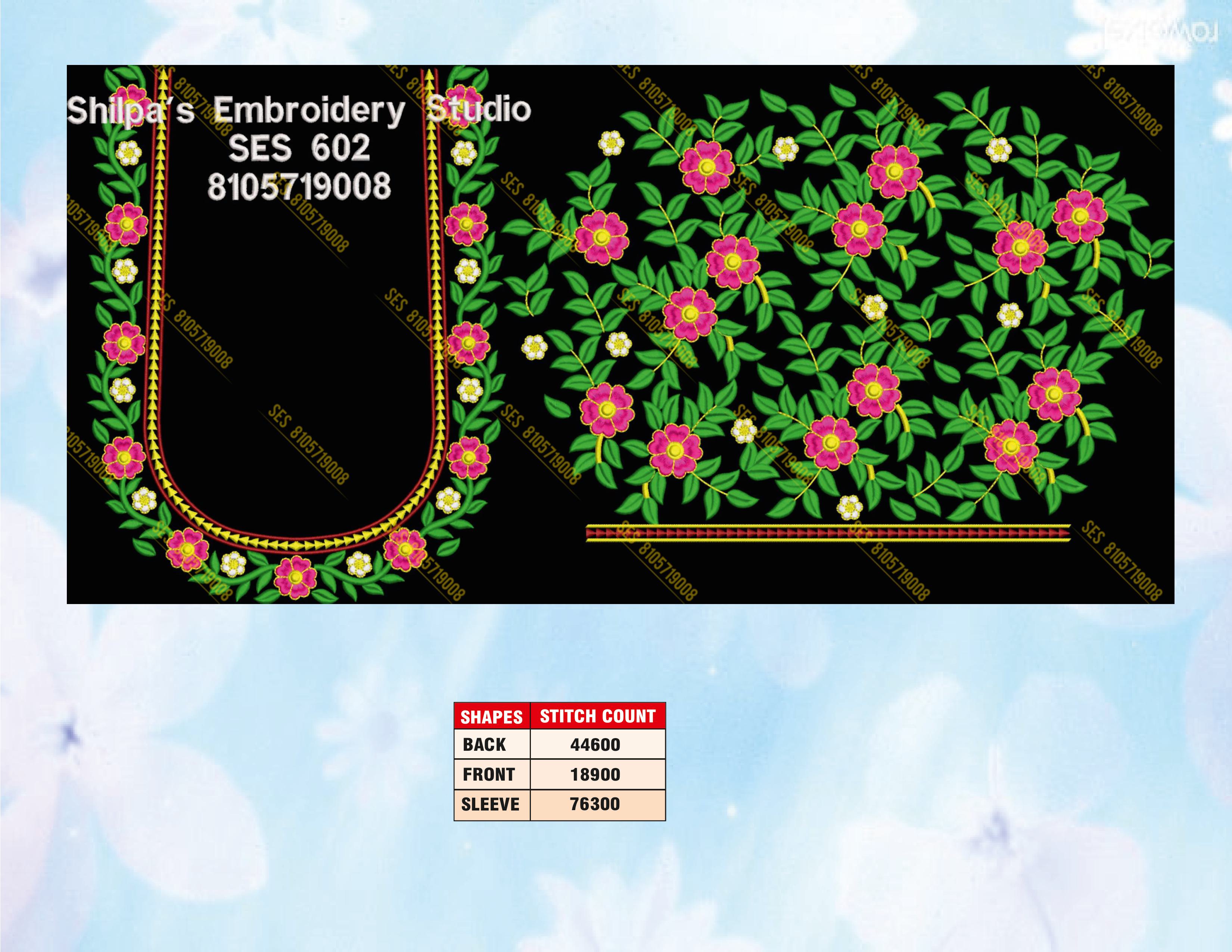 Embroidery Designs 601-700 Series