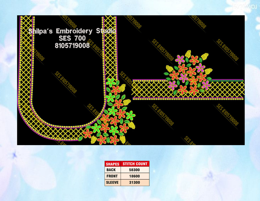 Embroidery Designs 601-700 Series