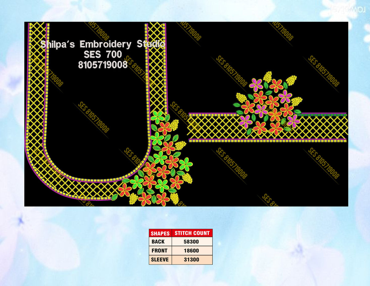 Embroidery Designs 601-700 Series