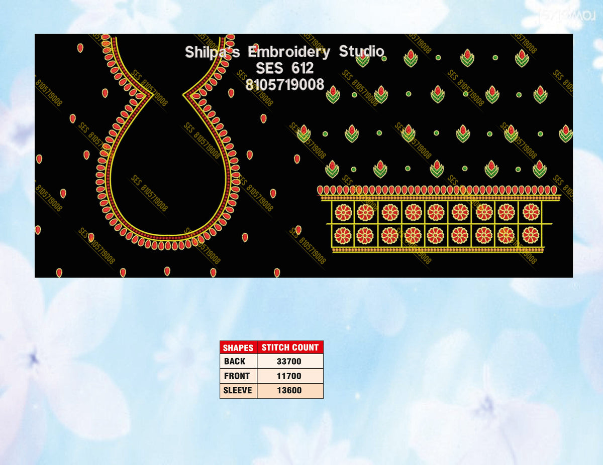 Embroidery Designs 601-700 Series