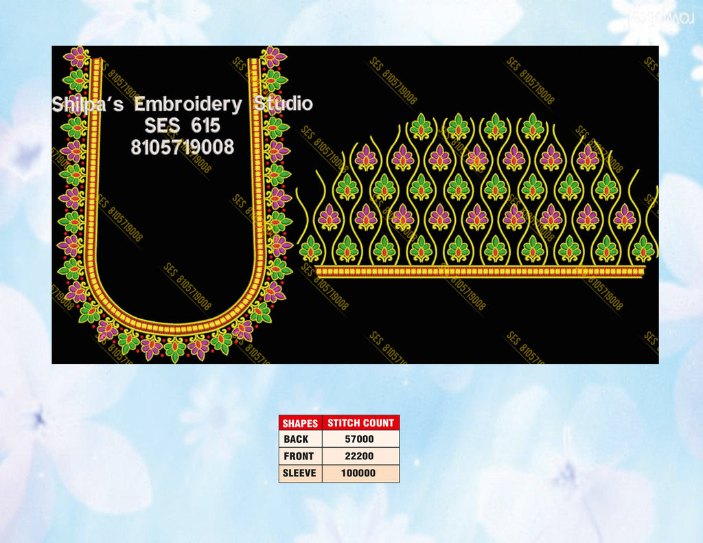 Embroidery Designs 601-700 Series