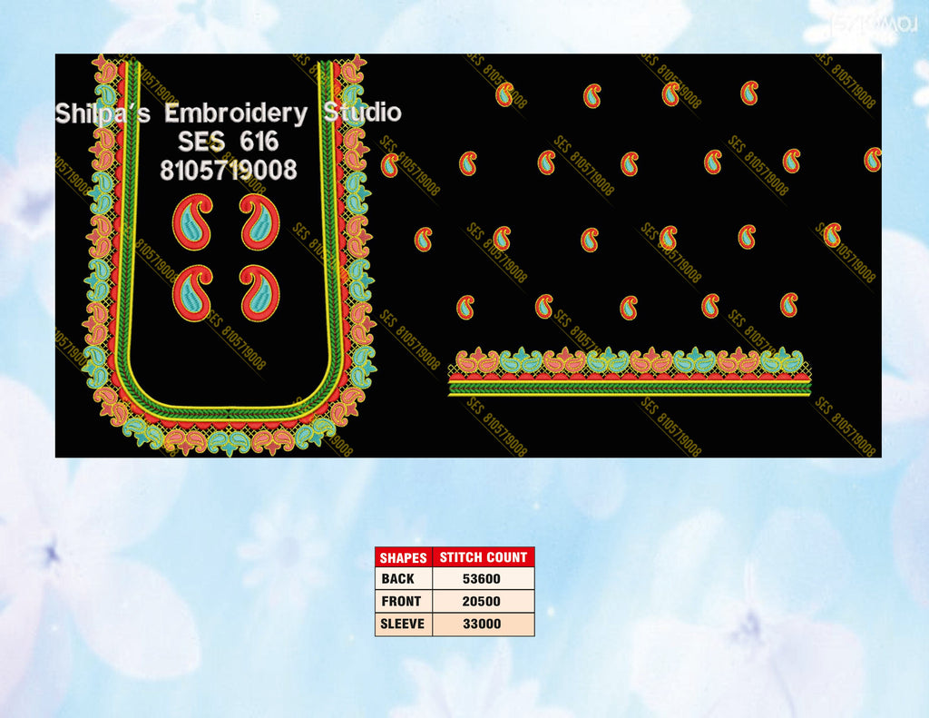 Embroidery Designs 601-700 Series