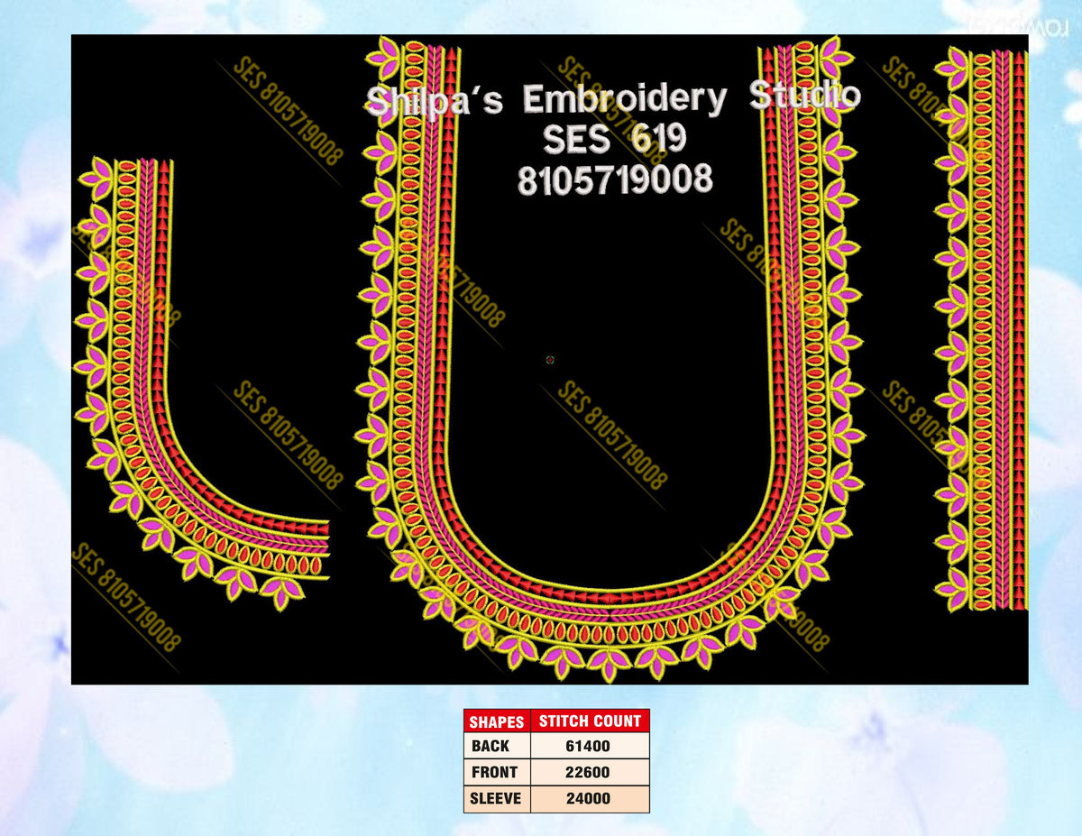 Embroidery Designs 601-700 Series