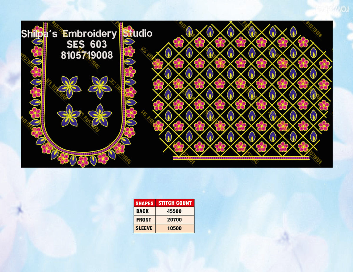 Embroidery Designs 601-700 Series