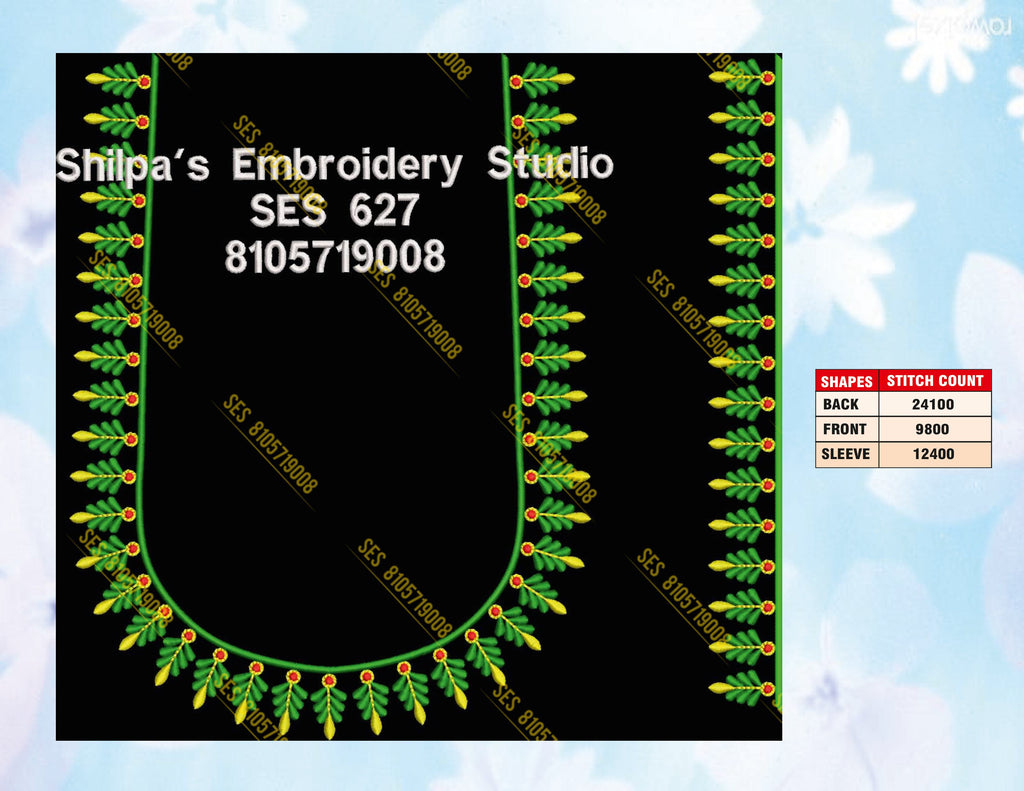 Embroidery Designs 601-700 Series
