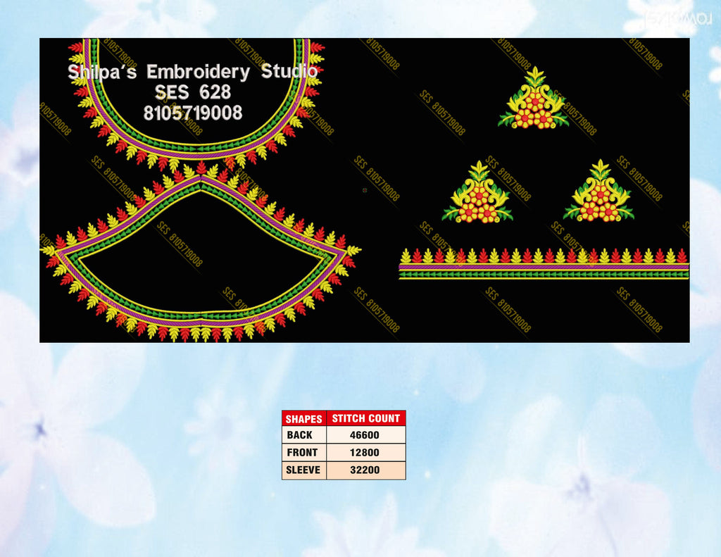 Embroidery Designs 601-700 Series