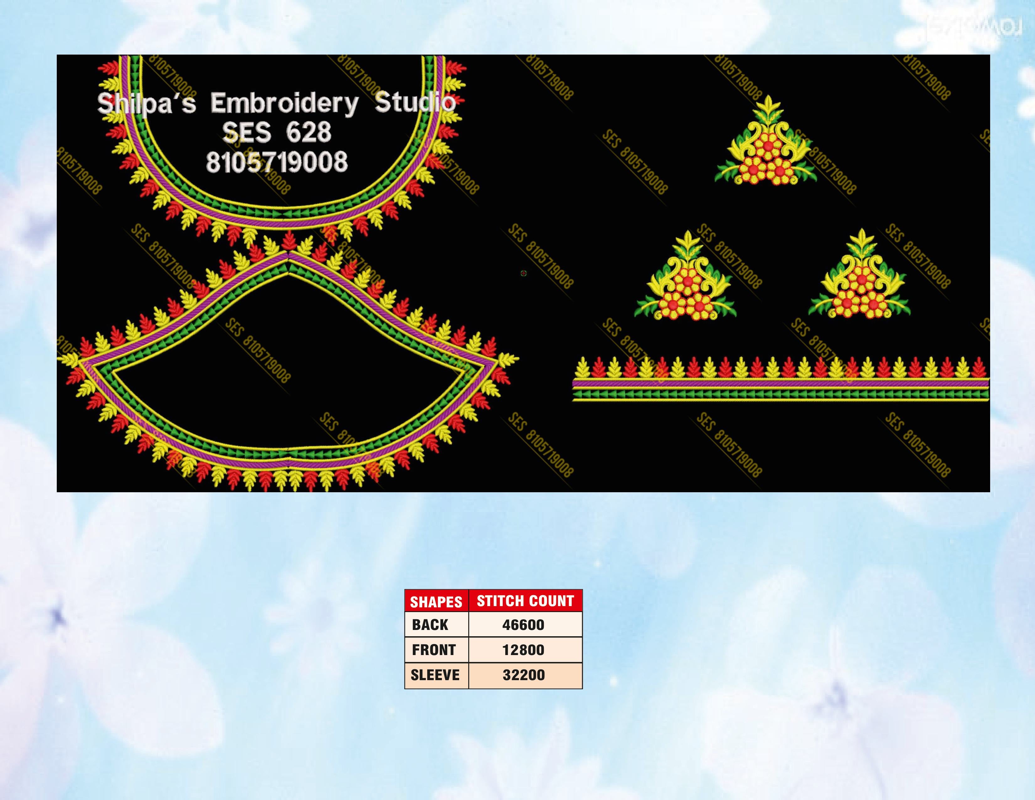 Embroidery Designs 601-700 Series