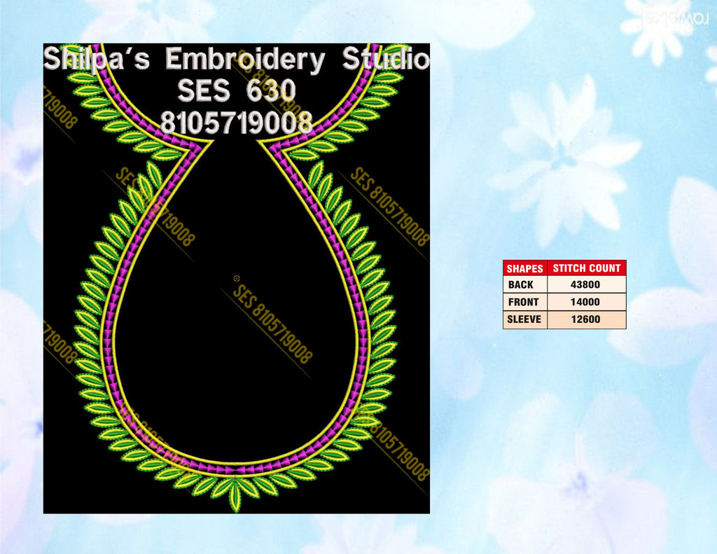 Embroidery Designs 601-700 Series