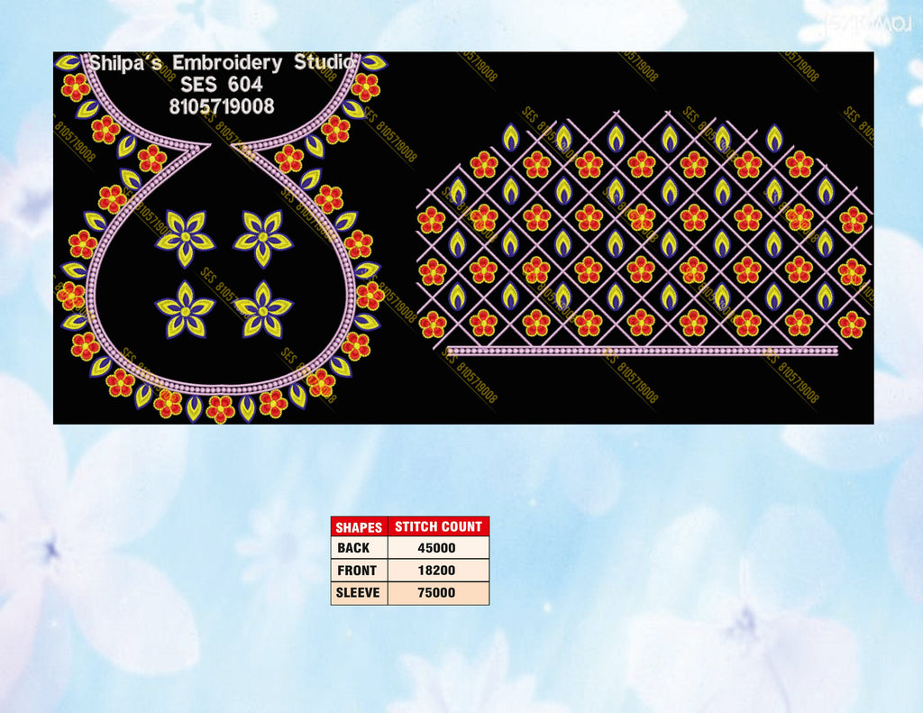Embroidery Designs 601-700 Series