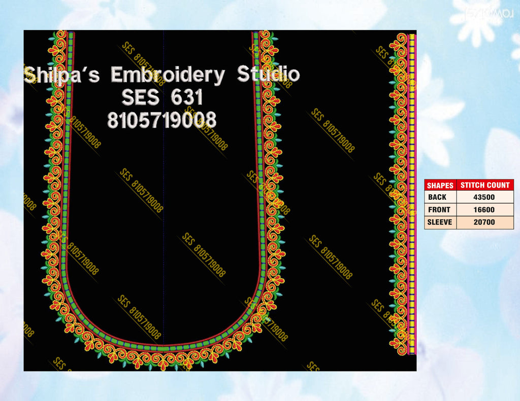 Embroidery Designs 601-700 Series