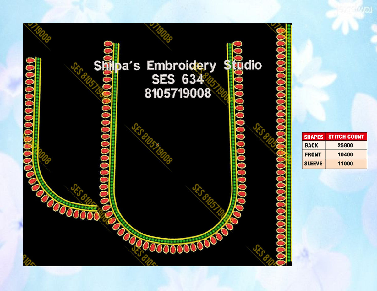 Embroidery Designs 601-700 Series