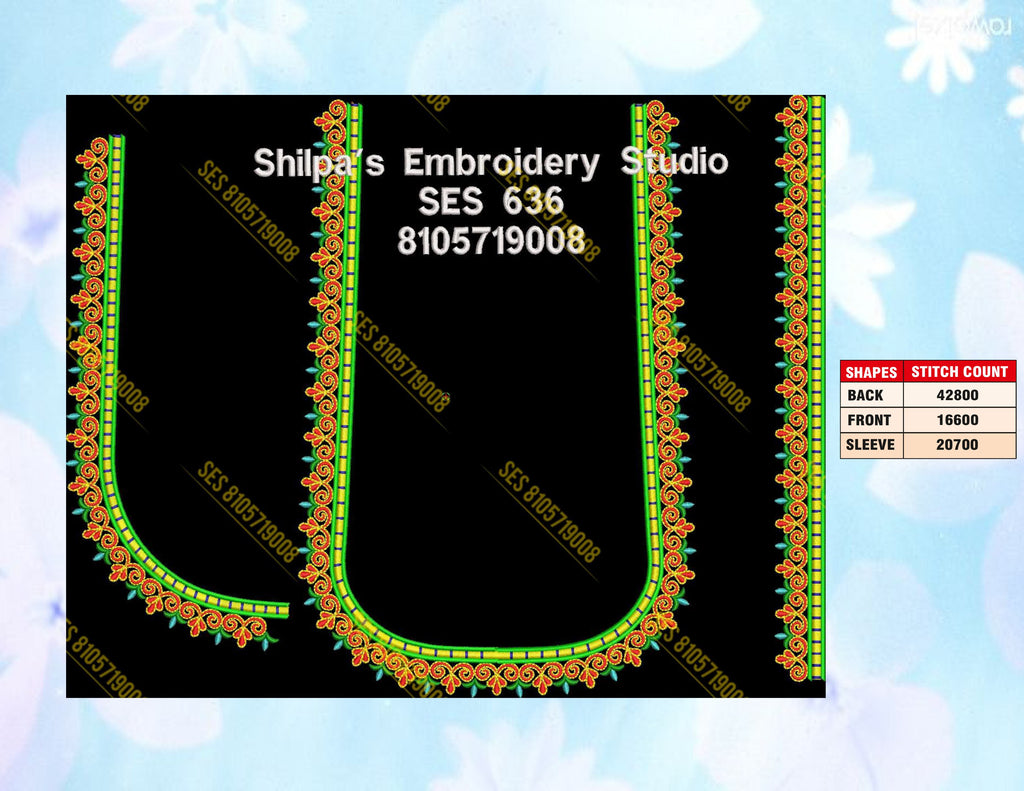 Embroidery Designs 601-700 Series