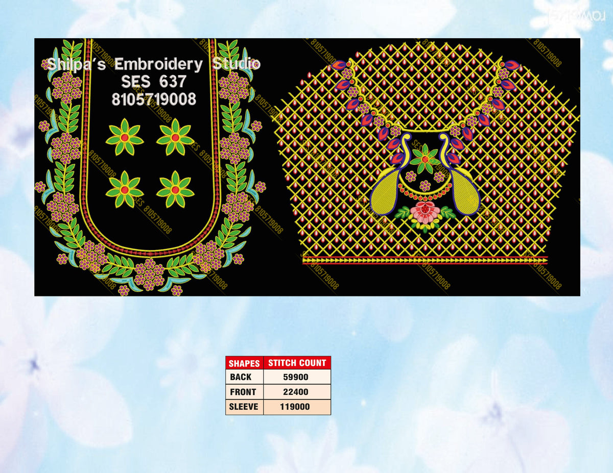 Embroidery Designs 601-700 Series