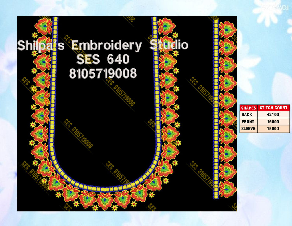 Embroidery Designs 601-700 Series