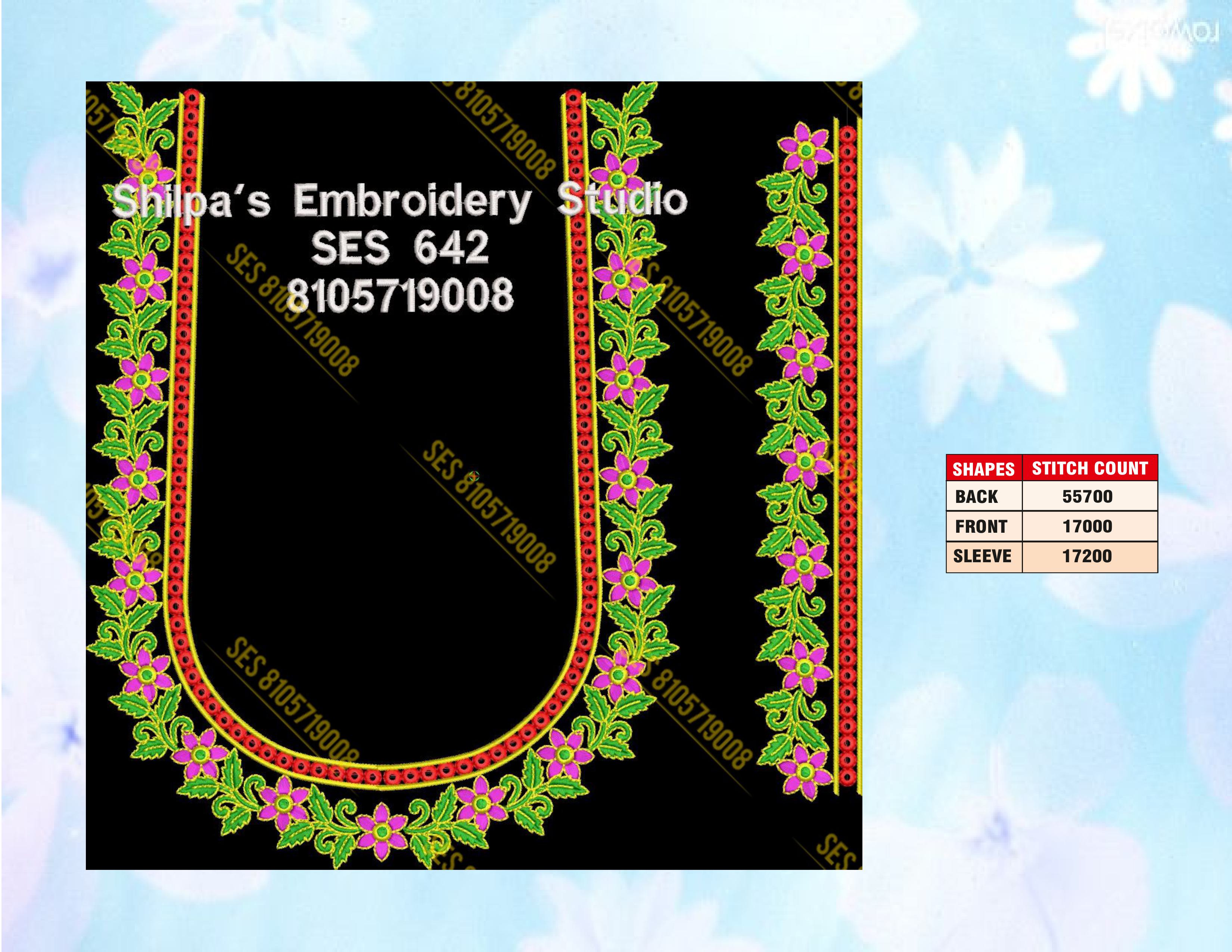 Embroidery Designs 601-700 Series