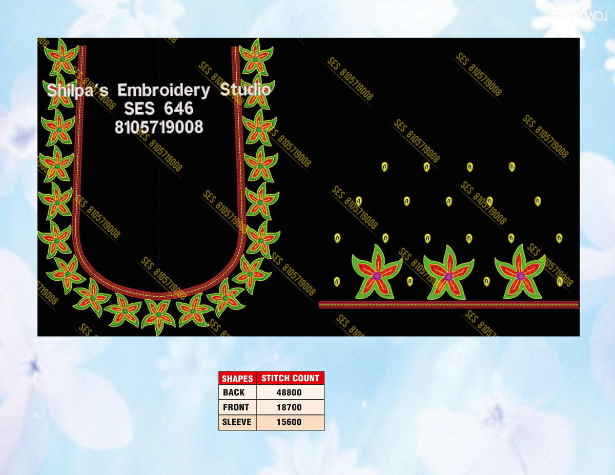 Embroidery Designs 601-700 Series