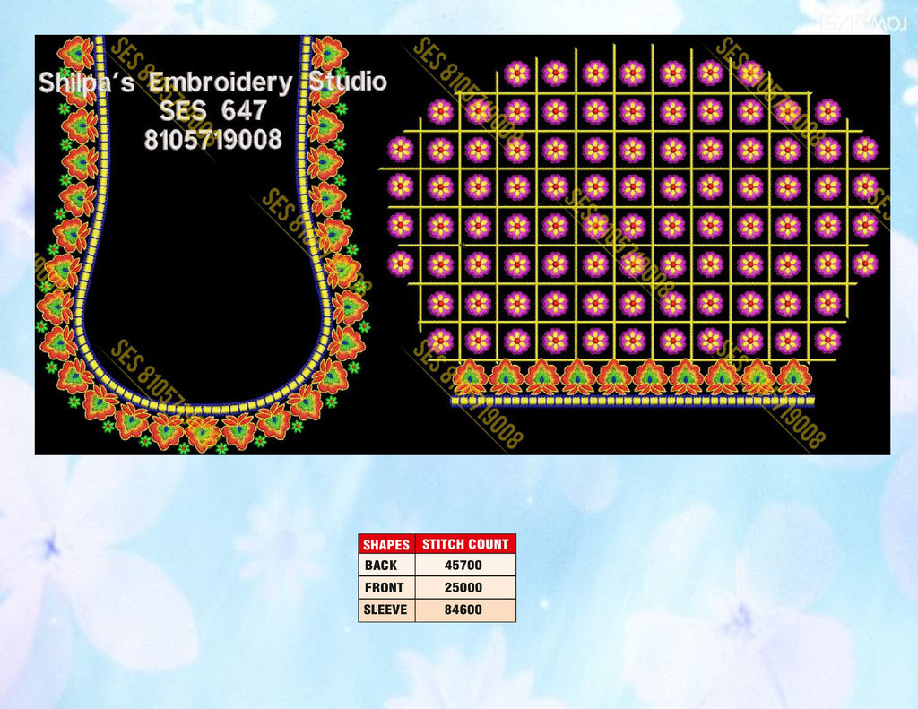 Embroidery Designs 601-700 Series