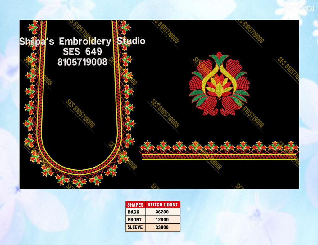 Embroidery Designs 601-700 Series