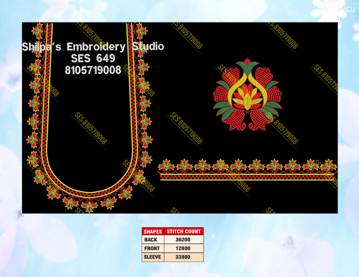 Embroidery Designs 601-700 Series