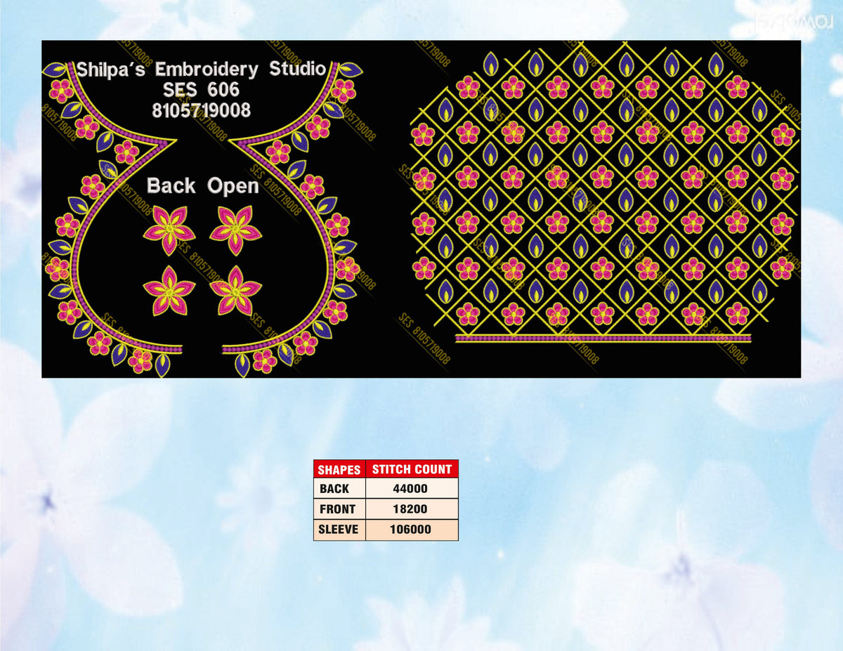 Embroidery Designs 601-700 Series