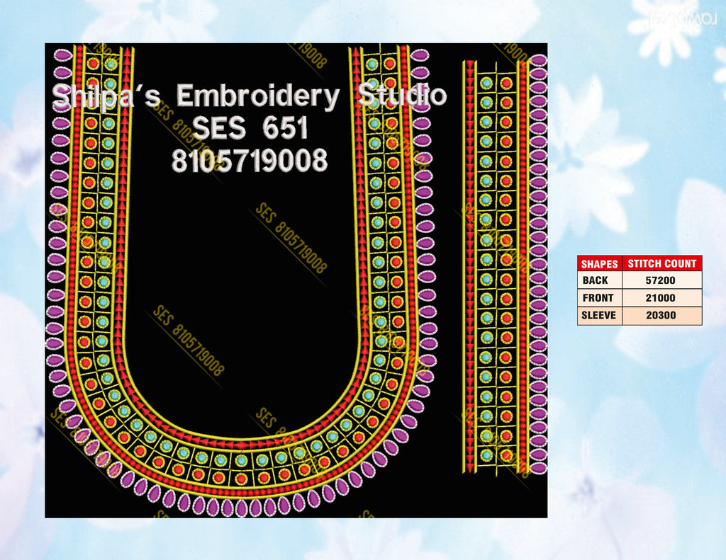 Embroidery Designs 601-700 Series