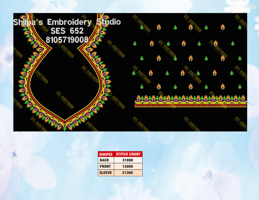 Embroidery Designs 601-700 Series