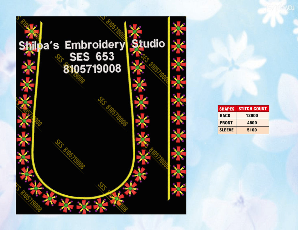 Embroidery Designs 601-700 Series