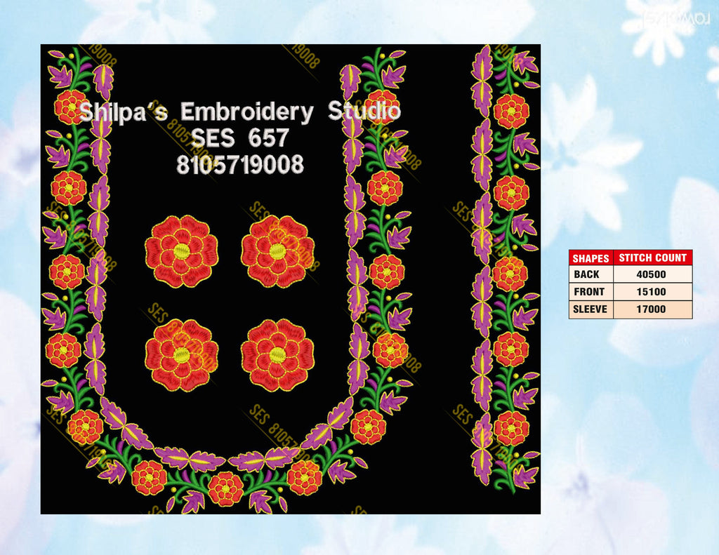 Embroidery Designs 601-700 Series