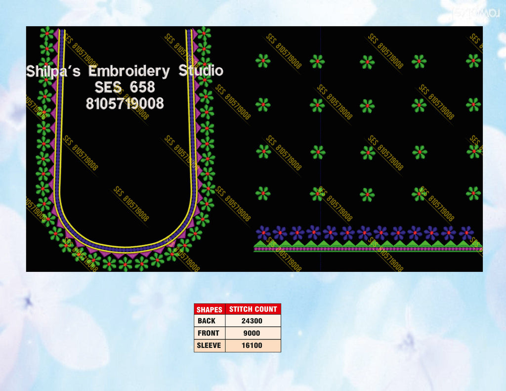 Embroidery Designs 601-700 Series