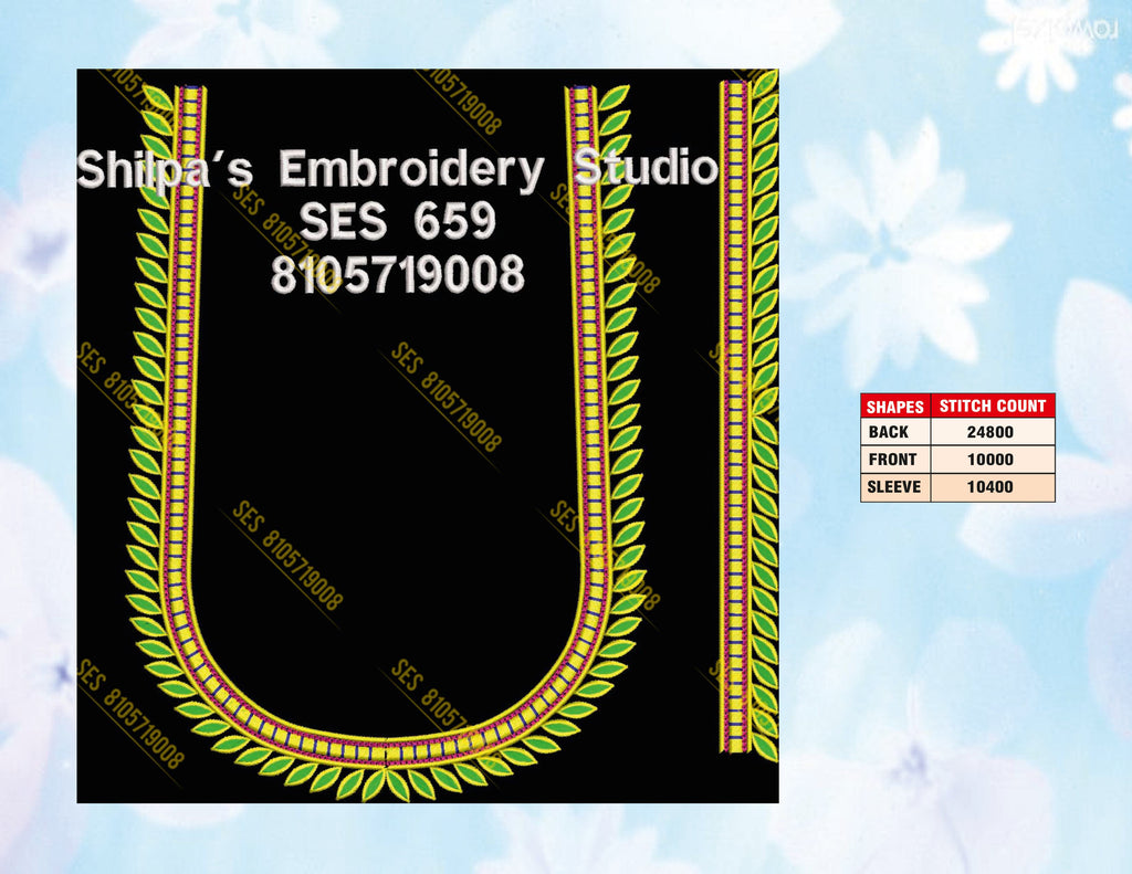 Embroidery Designs 601-700 Series