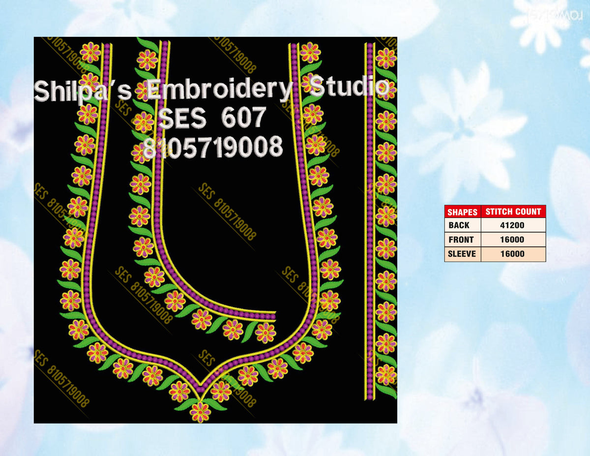 Embroidery Designs 601-700 Series