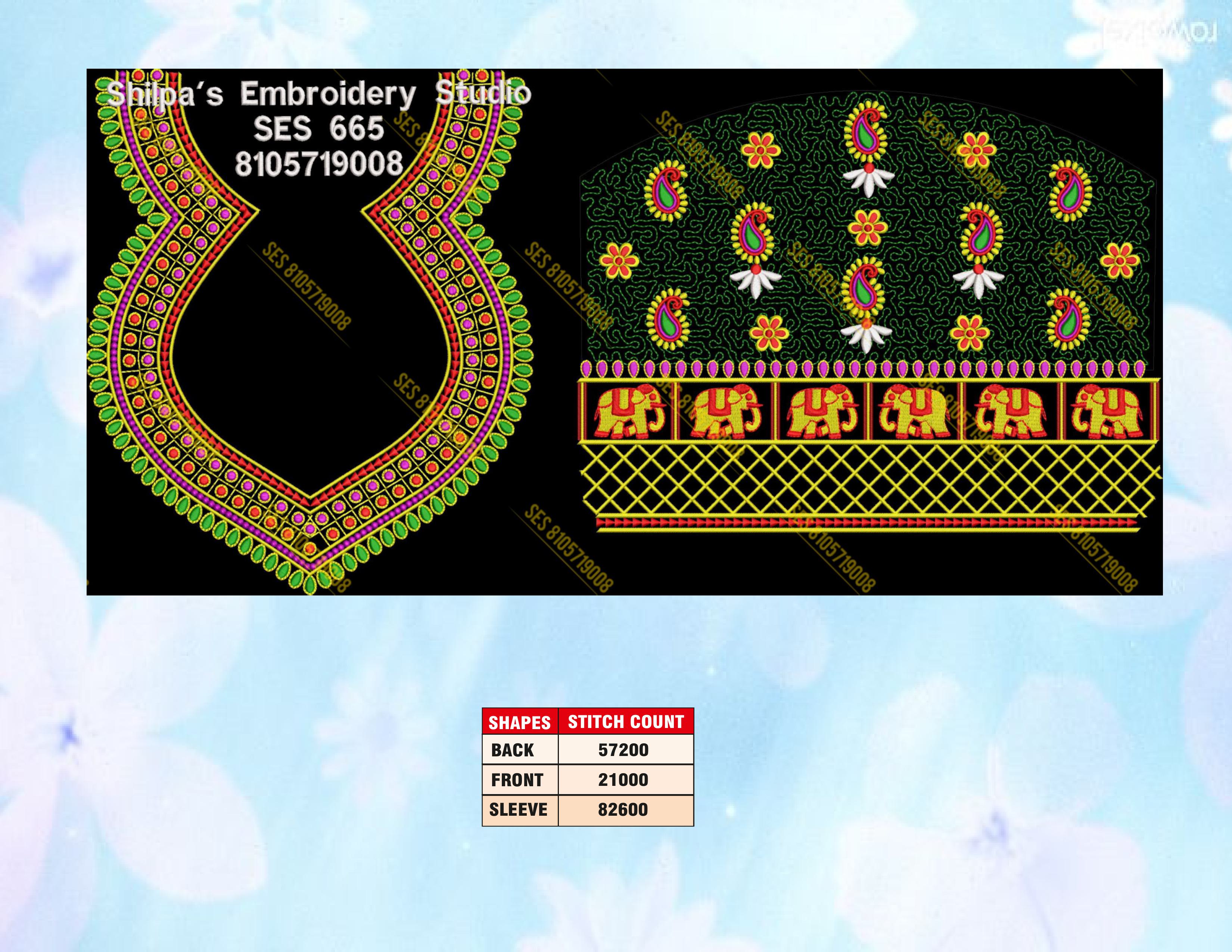 Embroidery Designs 601-700 Series