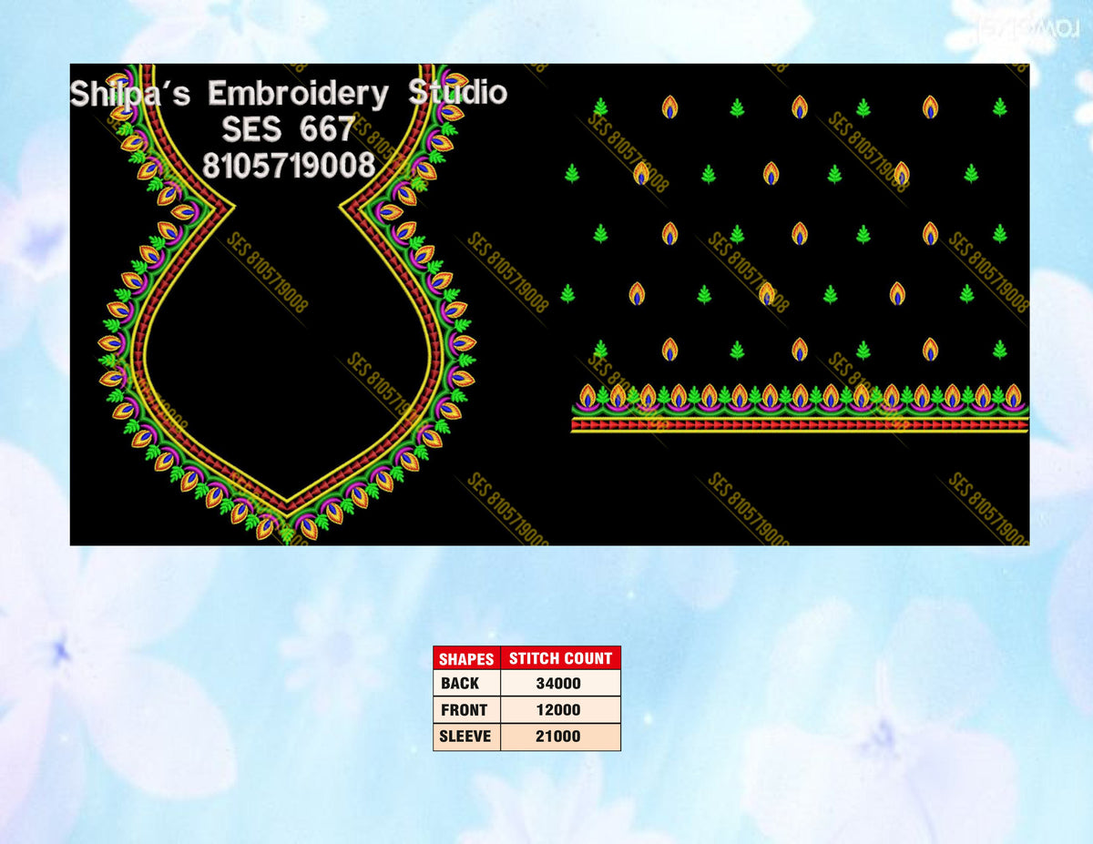 Embroidery Designs 601-700 Series