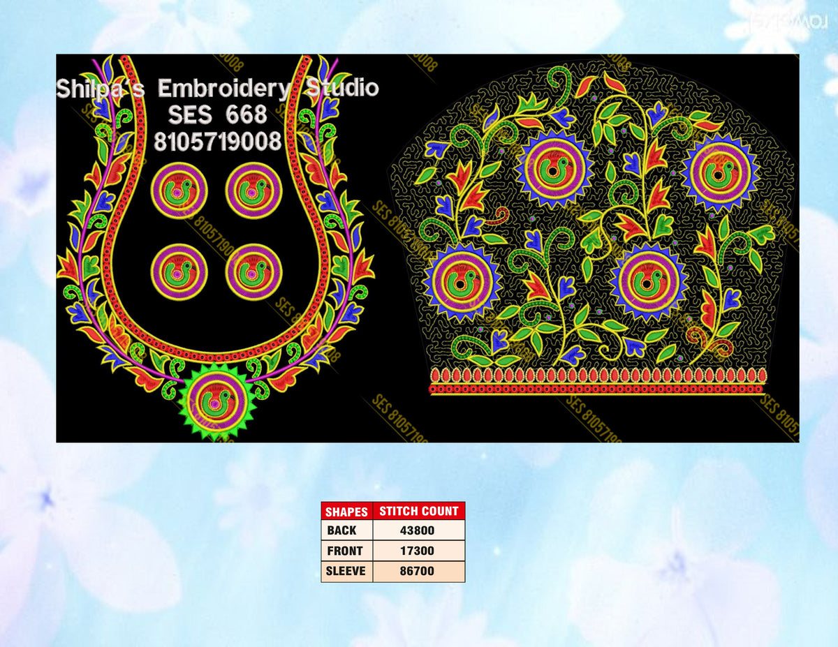 Embroidery Designs 601-700 Series