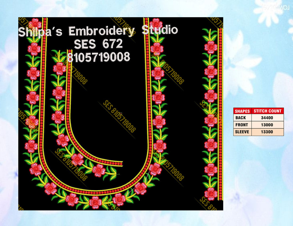 Embroidery Designs 601-700 Series