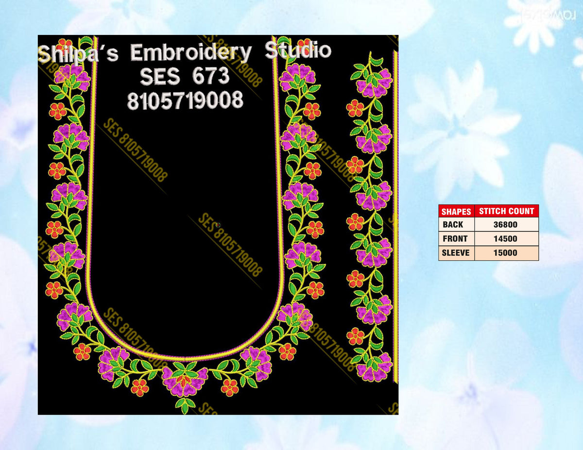 Embroidery Designs 601-700 Series