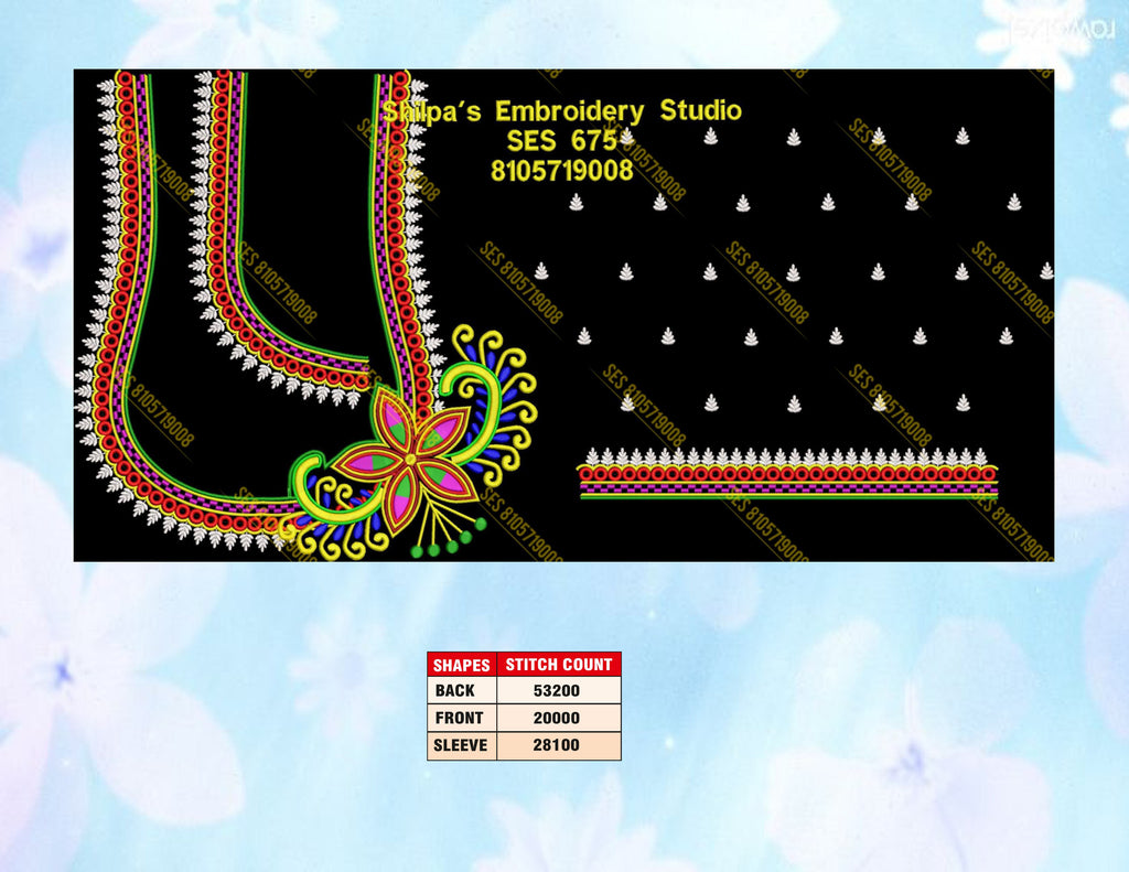 Embroidery Designs 601-700 Series