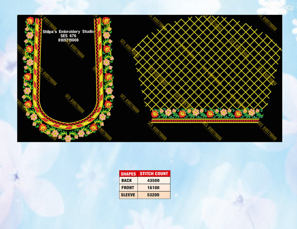 Embroidery Designs 601-700 Series