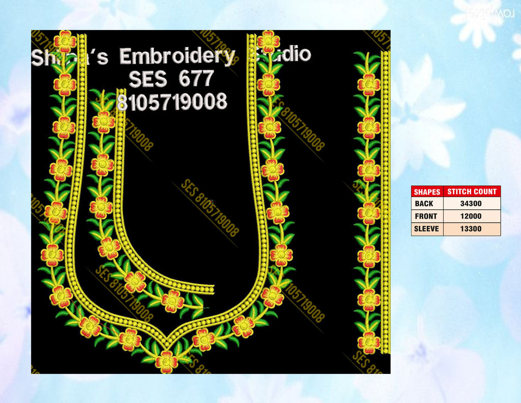 Embroidery Designs 601-700 Series