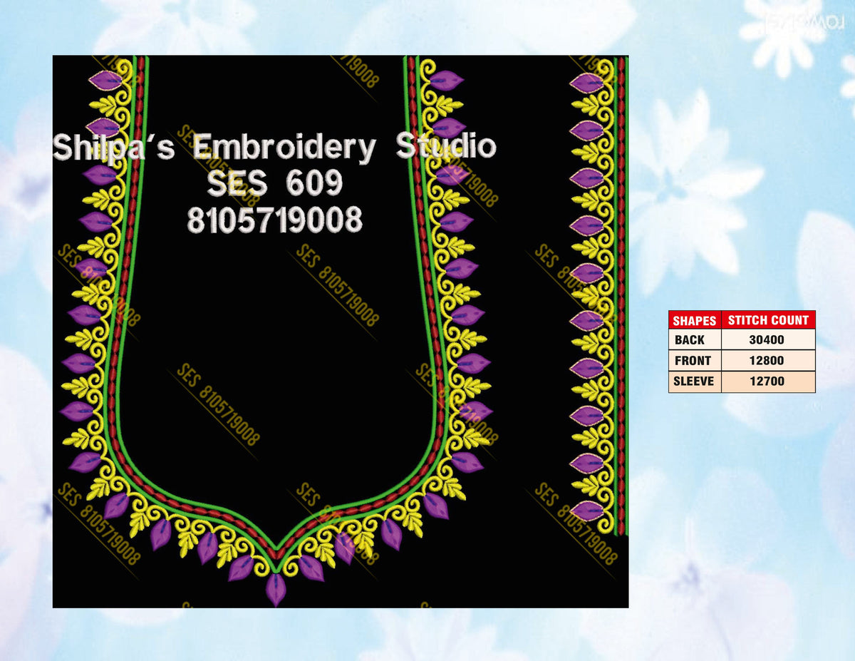 Embroidery Designs 601-700 Series
