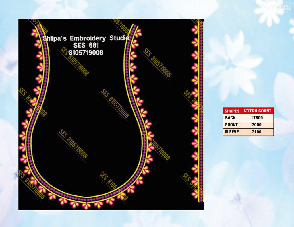 Embroidery Designs 601-700 Series